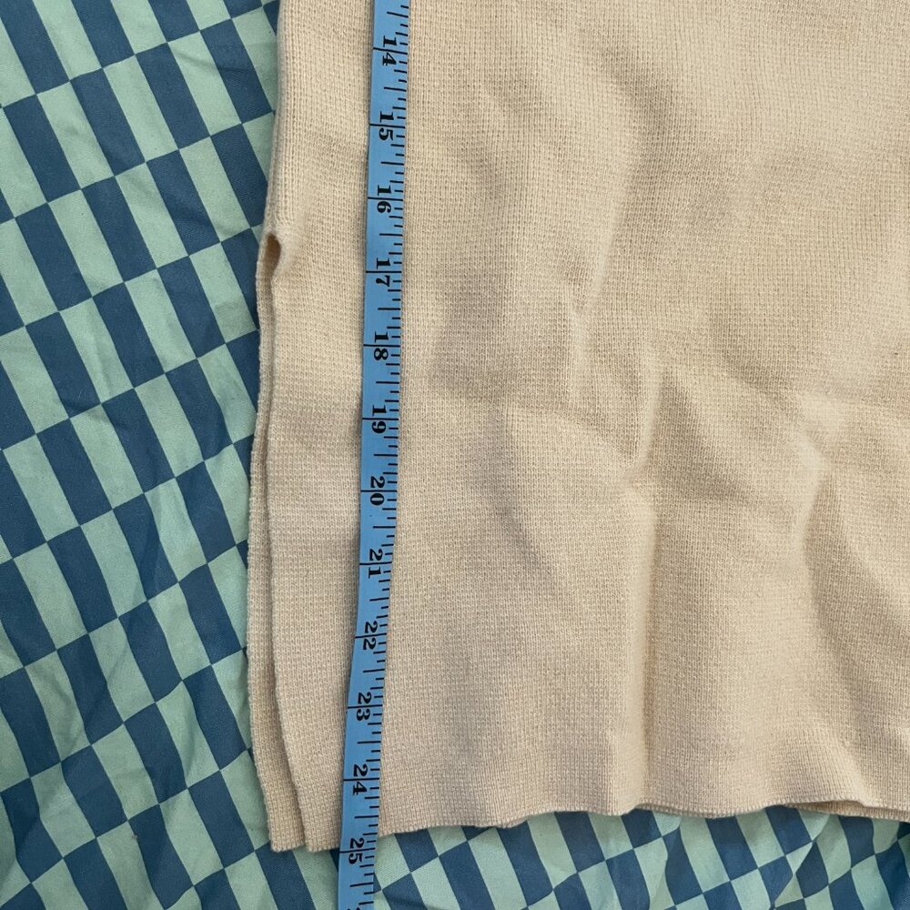 Vtg Bonnie Cashin Ivory Wool Tunic Sweater Collar Side Slits M - Picture 10 of 10